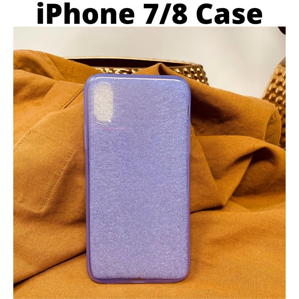 iPhone 7/8 Case Purple Clear Transparent Mobile Phone Cover NEW